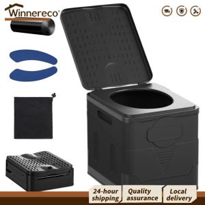 【Winnereco】 ถังเก็บอุจจาระพกพาสำหรับแคมป์ปิ้ง - ถังขยะกลางแจ้งและเก้าอี้สำหรับการเดินทางไกล