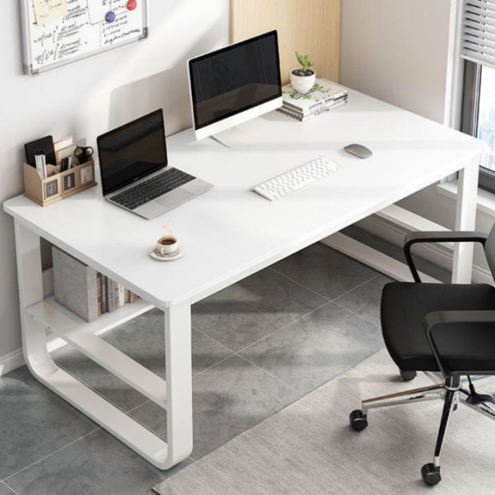 Meja Kantor Putih/ Meja Gaming/ Meja Kamar tidur Kederhana Dengan