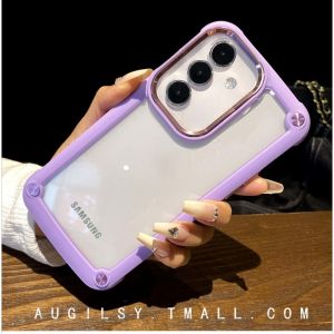 Case Samsung A17 A56 A36 A55 A57 A37 A07 A16 A54 A06 A34 A35 A52 A52s A05s 5G Hard Phone Case Clear Luxury Cover Aesthetic Shockproof Thickened Air Cushion Anti-Fall