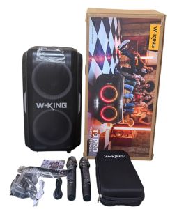 ลำโพง W-king T9 Pro กำลังขับ 120W รุ่นใหม่ล่าสุด ลำโพงบลูทูธ มีไฟ LED พร้อมไมค์โครโฟน2อัน + รีโมต ลำโพงไร้สาย