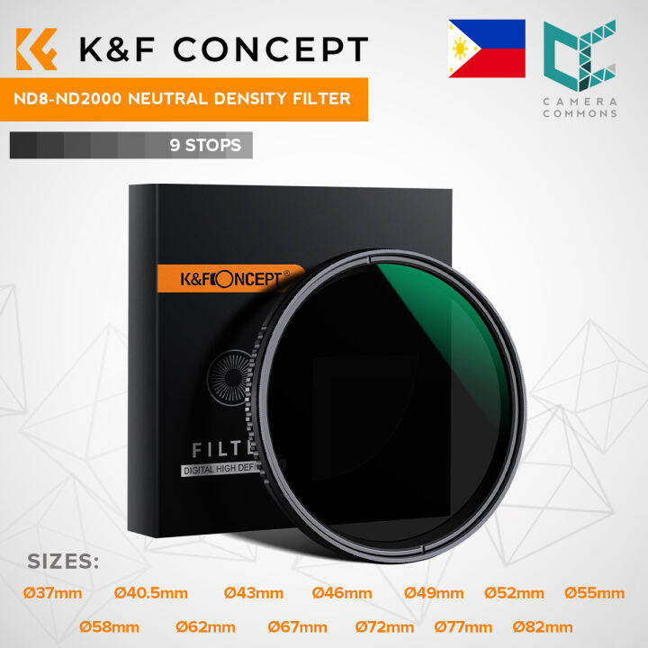 K F Concept Variable Neutral Density Nd Nd Nd Filter Multi Resistant Coating Waterproof