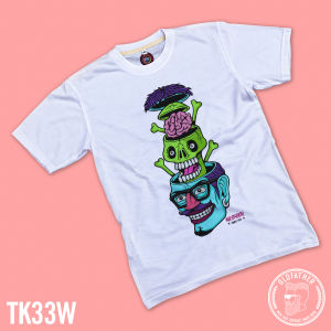 เสื้อยืดคอกลมแขนสั้น ผ้าTK พิมพ์ระบบ Sublimation นุ่ม สวมใส่ สบาย ระบายอากาศไม่ร้อน ( รหัสสินค้า TK 33 )