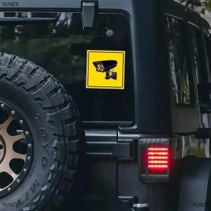 [COD] YUNZE 10pcs Safety Camera Pattern Motorcycle Stickers Waterproof For Fuel Tank Scooter DIY Car Window Bumper Warning Vinyl Decals
