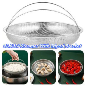 Multifunctional Basket  Stainless Steel Steamer With Tripod Bracket Detachable Handle Steaming Basket Multifunctional Basket