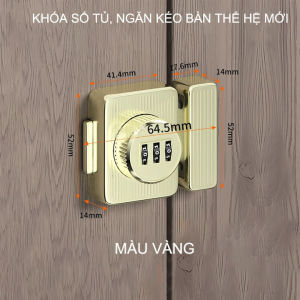 Khóa số cho tủ ngăn kéo bàn thế hệ mới không cần khoan dùng vít từ bên trong (KS688)
