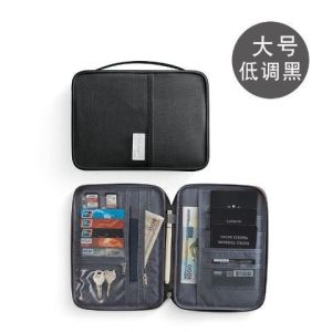 Travel Passport Bag Multi-Functional Document Bag Passport Holder New Storage Bag Waterproof Card Holder Wallet Family Case