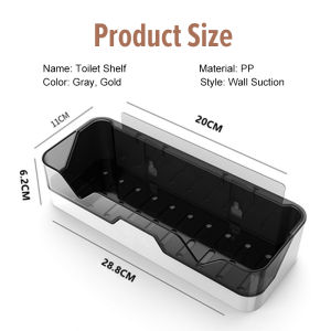 【SG stock】Nordic Bathroom Shelf Restroom Accessories Organizer Toilet Rack Wall Mounted No-Drilling Toilet Organizer Bathroom Storage Shelve Kitchen