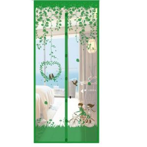 FOUNDTWO Cartoon ic Door Screen Automatic Closing Mesh Net Door Anti-fly Net Sliding Door Retractable Mesh Door Curtains Home Textile