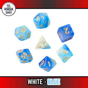 【Morgan Games】[Ready Stock] Dual-color Series 7PCS Polyhedral Dice Set for RPG GAMES - D&D TRPG