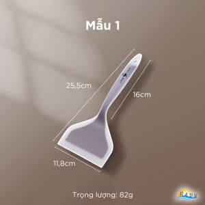 Xẻng Lật Thức Ăn Silicone Đúc Nguyên Khối SSGP Sạn Chiên Xào Chịu Nhiệt An Toàn Cho Chảo Chống Dính Không Gây Xước Dùng Cho Máy Rửa Bát Cao Cấp Đạt Chất Lượng LFGB Đức