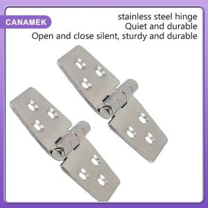 【CANAMEK】 304 Stainless Steel High Quality Flat Hinge Distribution Box Control Cabinet Windows Hinge Wooden Box Yacht Parts Mini Hinge