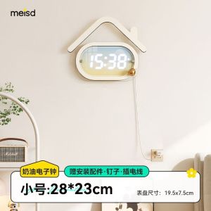 Creative Wall Clock Home Decor Digital Clocks Wall Moderm Luxury Electronic Wall-Mounted Clock Living Room Simple Home Creative Pocket Watch Desktop Electronic Alarm Clock Digital Wall Clock For Living Room