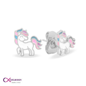 Collexion Magical Unicorn Earring Studs Lapis Emas Gold Plated CX56210008W