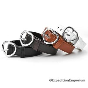 ExpeditionEmporium Children Faux Leather Belt Kids Cute Peach Heart Buckle Belts Girls Waist Belt