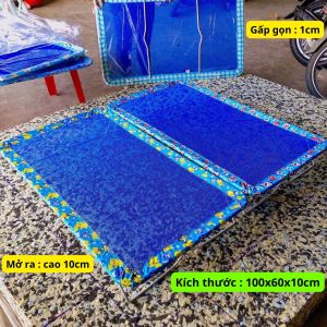 Giường Gấp Gọn 100x60cm Thoáng Khí Cho Bé - Màu Sắc Đa Dạng