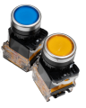 สวิทช์ ปุ่มกด มีไฟ กดติด ปล่อยดับ สวิตซ์ ปุ่ม Illuminated LED Push Button Switch Selector Switch 22mm. 