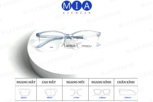 Gọng kính mắt mèo Velocity 98453 nhựa dẻo hàn quốc thời trang nam nữ MIA EYEWEAR