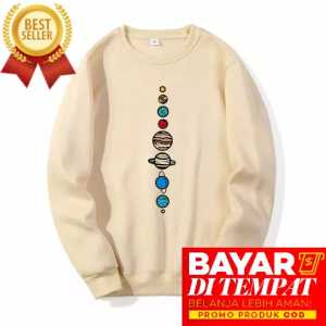 Crewneck Pria Nasa USA Planet H*M Full Tagg Katun Fleece Sablon Pria Wanita / Sweater Pria Nasa / Crewneck NASA