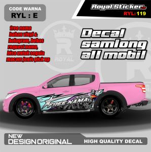 RYL 119-STIKER DECAL MOBIL VELOZ SEDAN SIGRA CALYA AGYA TERIOS PANTHER GRATIS CUSTOM NAMA