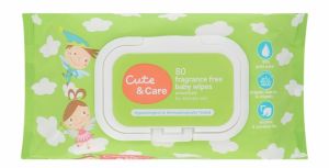 Cute & Care Fragrance Free Baby Wipes
