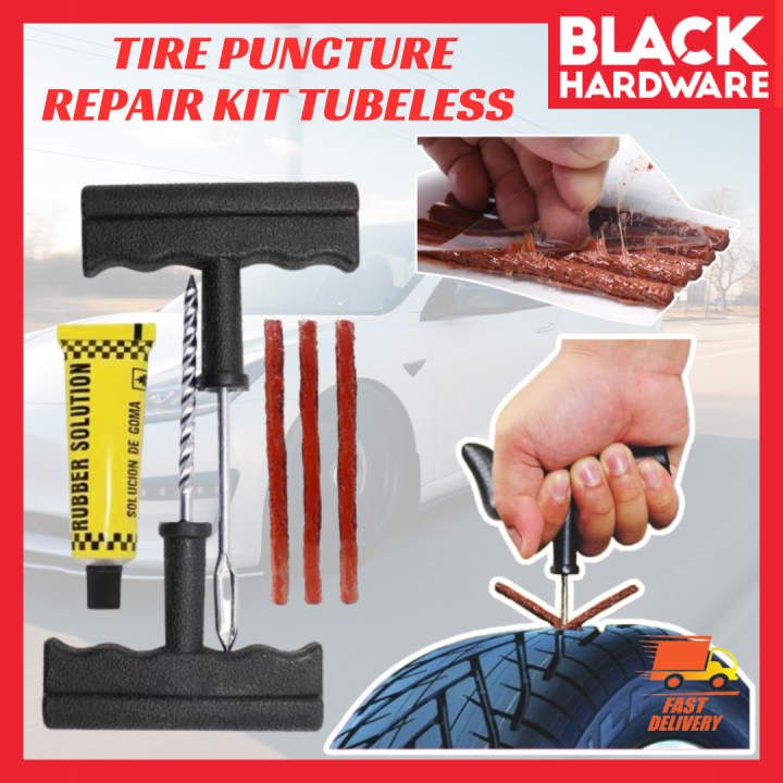 Black Hardware Cacing Tayar Tubeless Tyre Repair Kit Tire Patch Repair ...