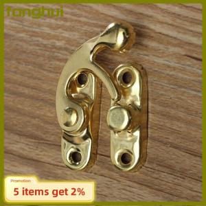 fanghui 5Pcs Antique Metal Catch Curved Buckle Horn Lock Clasp Hook Jewelry Box Padlock