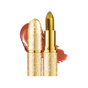 Shimmer Gold Glitter Lipstick Metallic Lip Color Long Lasting Waterproof Lip Makeup Beauty Essential