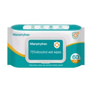 ทิชชูแอลกอฮอล์75% ทิชชู่เปียกแอลกอฮอล์ ทิชชู่​เปียกแอลกอฮอล์​ ทิชชู่ ทิชชู่เปียกผสม​แอลกอฮอล์ กระดาษแอลกอฮอล ทิชชู่เปียก 60แผ่น