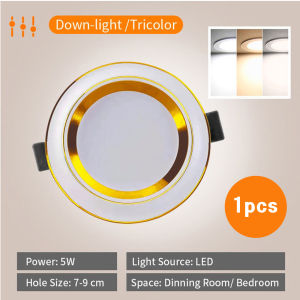 YHLAMP LED Downlight Panel Light Ceiling Light with Tri Color Option Recessed 3000/4000/6000K Home Décor Lighting Ceiling Lights