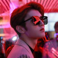 Korean Viral UV400 Sun Block Fashion Square Cat Eye Plain Black Sunglasses Mirror Dark Glasses Unisex. 