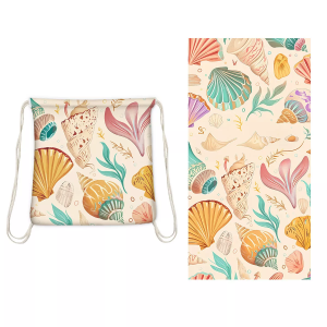 Beach Towel Bag Portable Storage Backpack Printed Towel Bath Towel