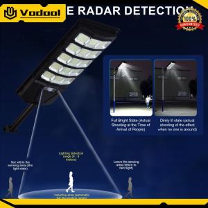 Parking Lot Flood Light IP65 Waterproof Dusk To Dawn Solar Flood Lights with Remote Control for Yard Driveway Parking