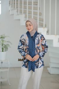 COD Atasan Baju Batik Wanita Blus Kualitas Terbaik Cocok Buat Seragam pelandang Dan Kantor kuliah