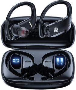 ZNW TWS-T17 Hi-Fi Hanging Ear Wireless Headphone Noise Cancelling Bluetooth Headset with Microphone Hi-Fi Subwoofer Headphone IPX5 Waterproof Headphone Bluetooth5.0 Sports Wireless Headphone