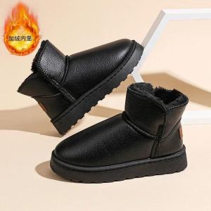 Couples Winter Boots Men and Women Snow Boots Soft Slip-on Fashion Classic Warm Thick Plush Cotton Mens Ankle Boots Size 36-45