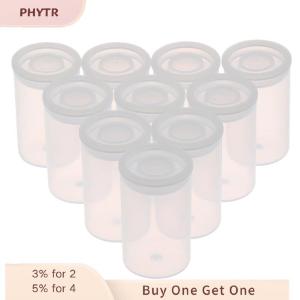 【จัดส่งภายใน 2-3 วัน】 10pcs พลาสติกเปล่าขวดม้วนฟิล์มกล่องซีลเหยื่อตกปลาสามารถภาชนะ