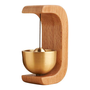 Magnetic Wood Door Bell Decorative Wooden Bell Hanging Bell Wind Chime for Doors