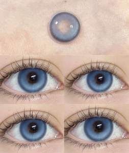 O2GIRL Big Eyes  Blue Colored Contact Lens  Anime lenses Soft Girl Big Eyes Daily Use 14.5mm  contact lens Yearly  with power  sales promotion 美瞳日抛