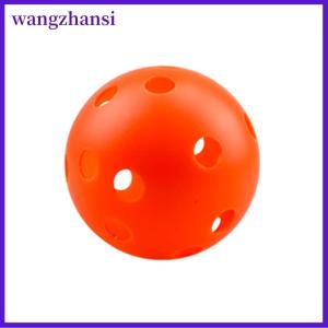 wangzhansi ลูกบอลพลาสติก PE สำหรับการฝึกซ้อมสนามฮอกกี้ถนนกลางแจ้งอุปกรณ์ฝึกซ้อมกีฬาฮอกกี้น้ำแข็ง72มม. 26รู