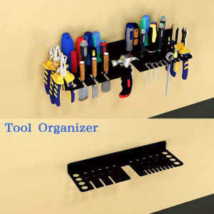 KingBe Screwdrivers Tool Holder Organizer Hammer Pliers Wall Mounted Metal Storage Rack Organizer Workshop Workbench Small Tool Storage