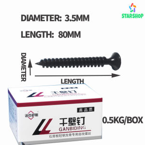 M3.5 Black Screws  for wood  and for Metal 1inch to 3inch Flat Head Screws for metal Self-tapping Screw