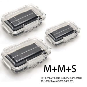RJQFNG Trong suốt Hộp cắm trại Chống sốc ABS Hộp công cụ không thấm nước Bền Hộp Khô thiết bị Hộp đựng kín