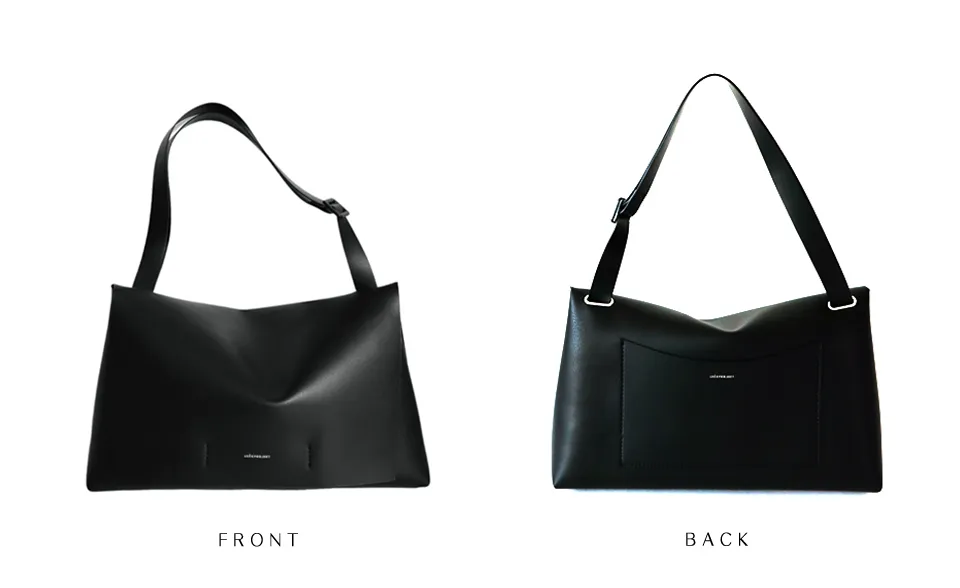 LECC PROJECT MOD FLAP BAG L - Artificial Leather BLACK