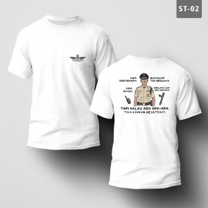 Kaos Putih SATPAM (ST) Lengan Pendek Kaos Pria Distro Kaos Pria Pendek Baju Pria Dewasa Keren Kaos Distro Pria