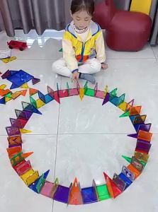 FCBABYSHOME Educational Magnetic Building Blocks for Children 3-6 Years Old