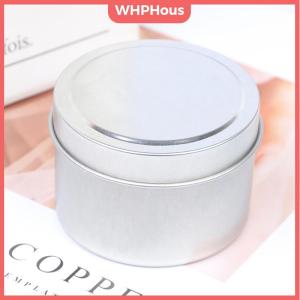 WHPHous DIY Round Candle Jars 4Oz Aluminum Tins With Lids Cosmetic Sample Containers Storage Organizer