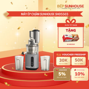 MÁY ÉP CHẬM SUNHOUSE SHD5503 - Dung tích 800ml Ép mọi loại rau củ và trái cây Cảm biến an toàn