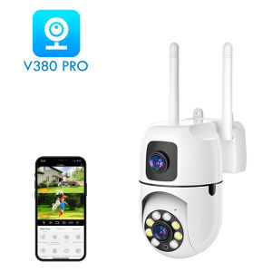 V380 Pro Dual Lens CCTV Camera wifi connect 360 waterproof outdoor Smart HD 1080P remote surveillance two-way audio night vision auto tracking APP Control 1 YEAR WARRANTY
