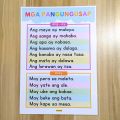 10 PCS. PAGBASA EDUCATIONAL CHARTS LAMINATED A4 SIZE TAGALOG READING POSTERS. 
