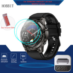 2 Chiếc Kính Cường Lực Cho SENBONO AMOLED 1.43 Inch MAX16 1.6 Inch Bảo Vệ Màn Hình HD Phim Hiển Thị Rõ Ràng Phim Bảo Vệ Kính